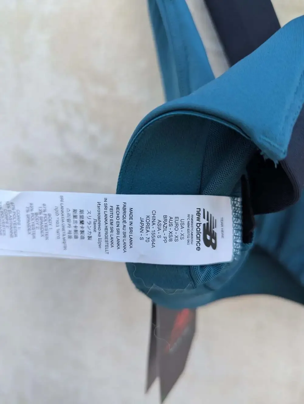 New Balance Blue Crossback Sports Bra Size XS New With Tags